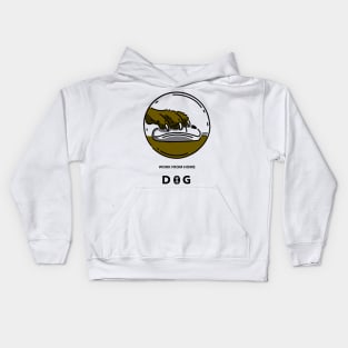 Work From Home Dog Kids Hoodie